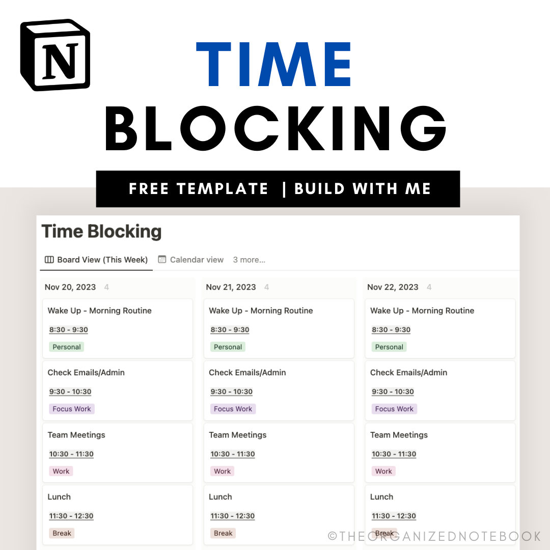 How to Build a Time Blocking Page with Notion ( + free template) – The