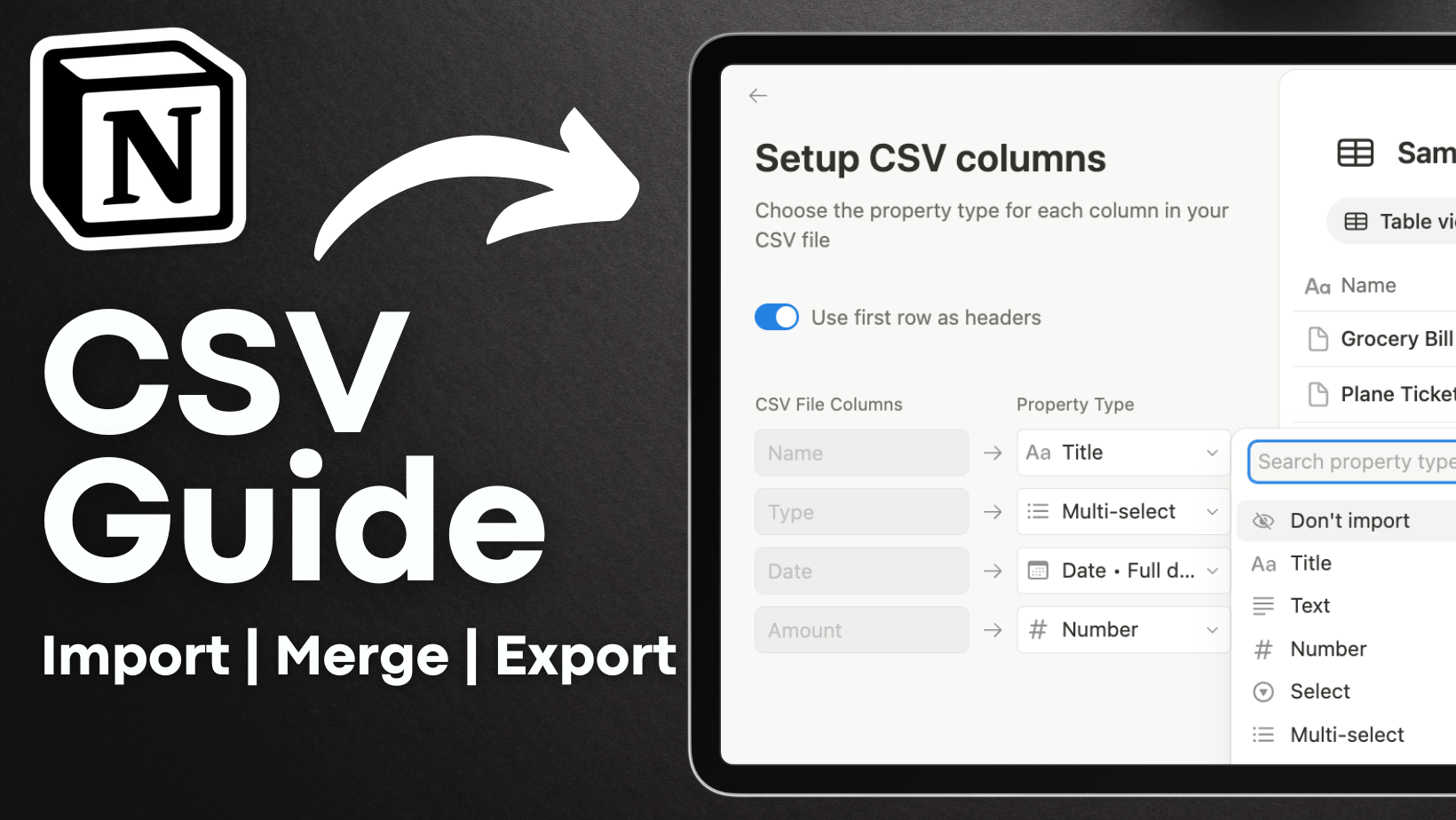 How to Import, Merge, and Export CSV Files in Notion (2025 Tutorial ...