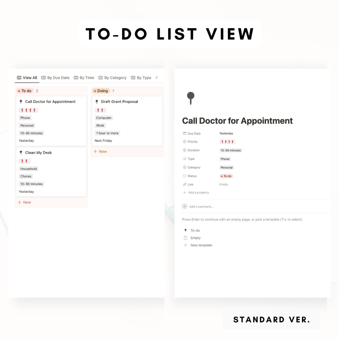 to-do list notion template