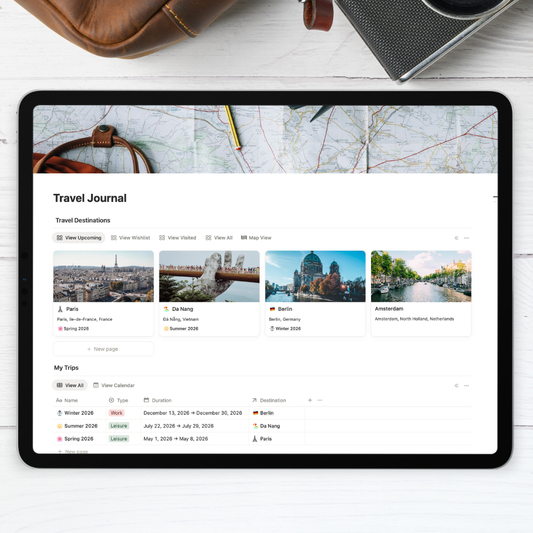 Travel Journal Notion Template