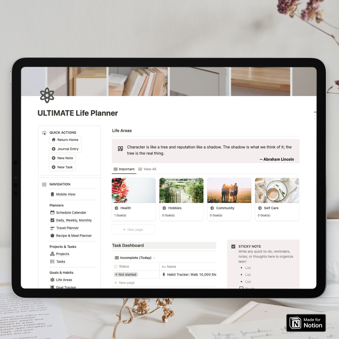 ULTIMATE Life Planner Notion Template