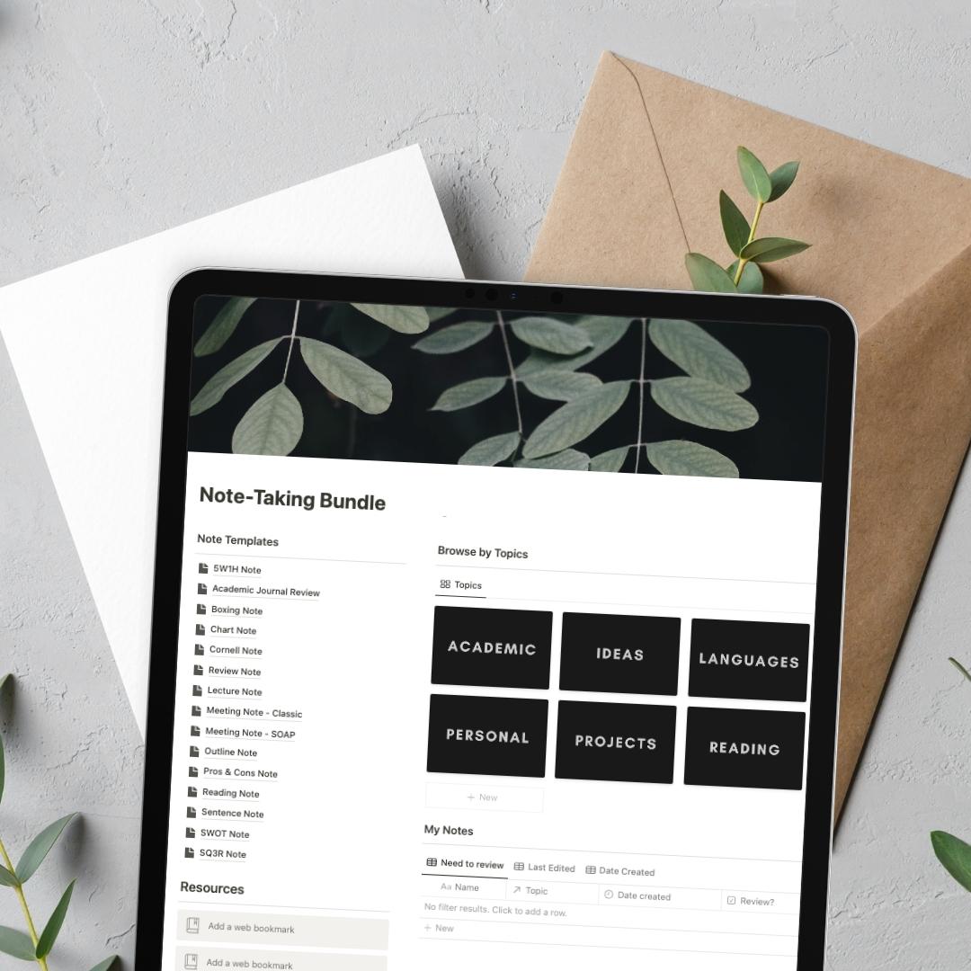 Note-Taking Notion Template Bundle
