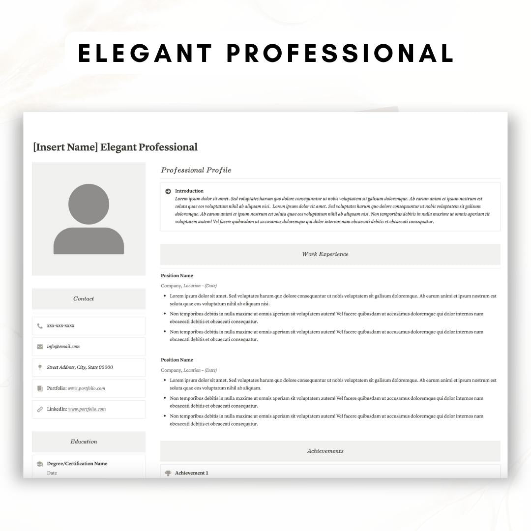 Resume and CV Notion Template Bundle
