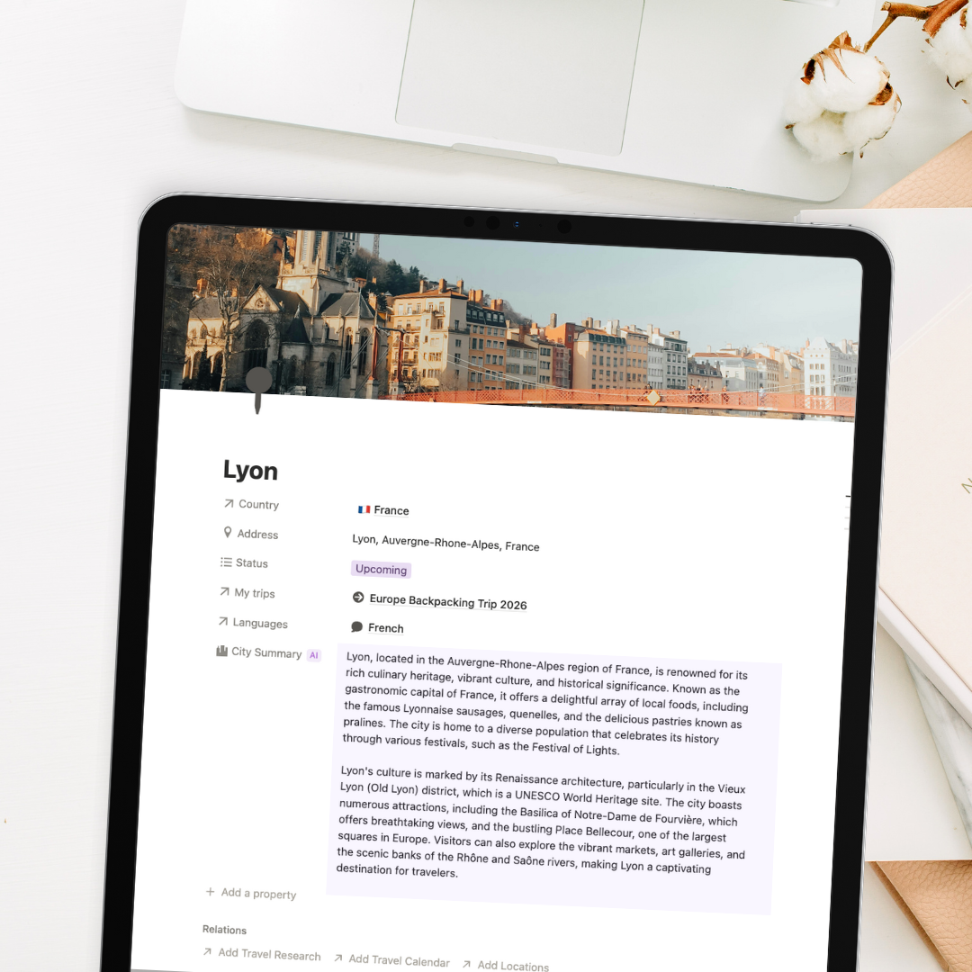 ULTIMATE Travel Journal & Planner (Premium + AI) Notion Template