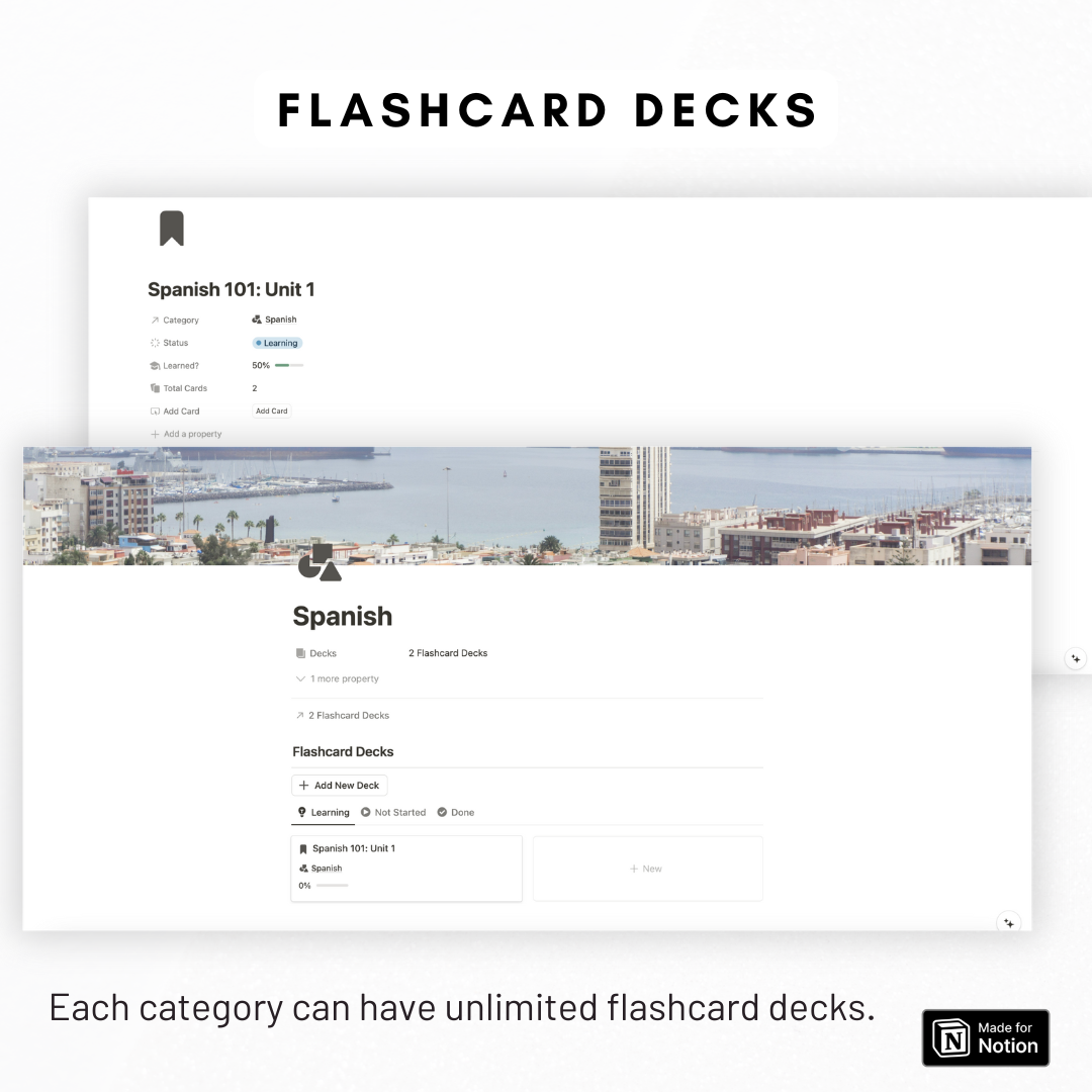 Flashcard Notion Template