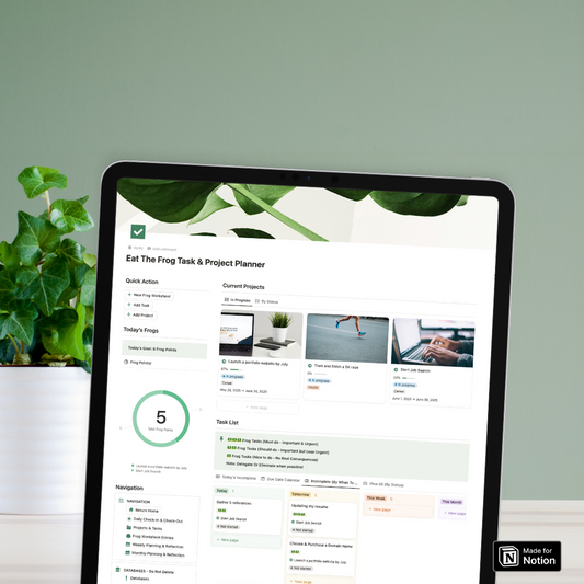 Eat The Frog Task & Project Planner Notion Template