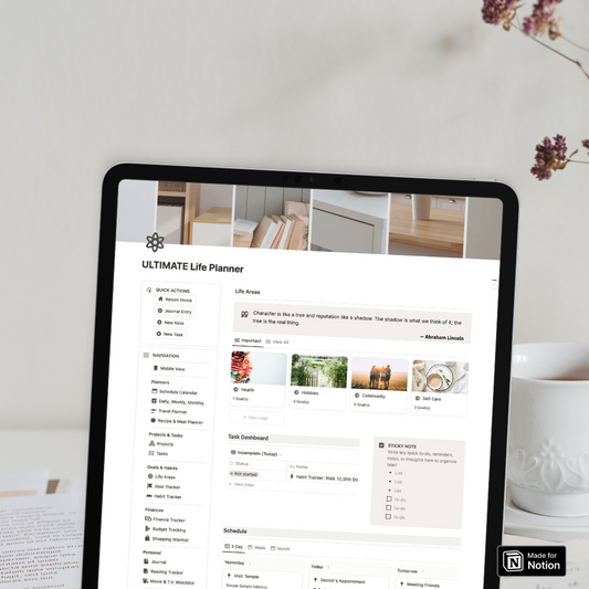 ULTIMATE Life Planner Notion Template