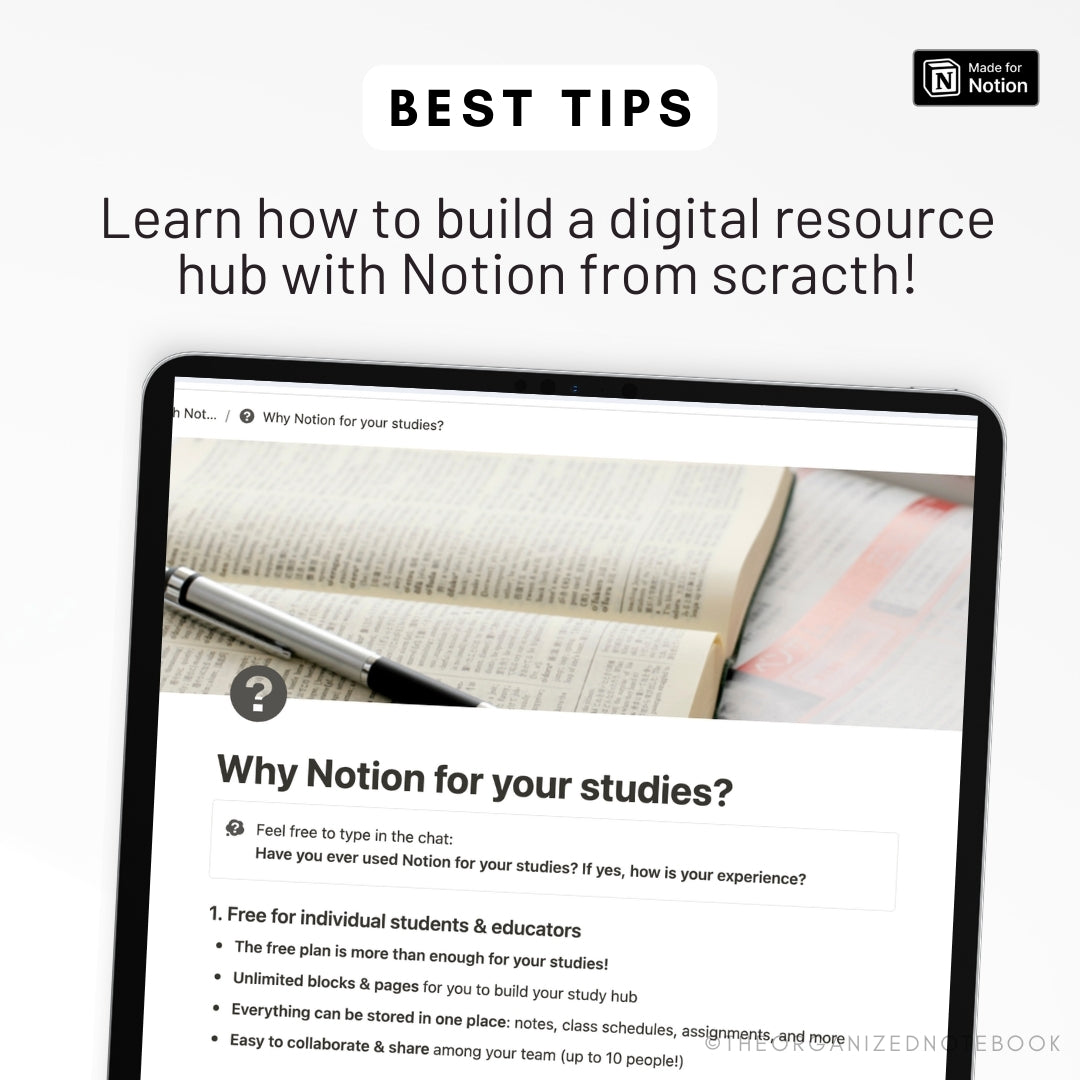 Workshop: How to Build a Study Planner with Notion? (May 2nd, 2024)