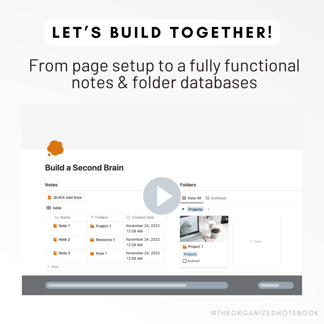 Notion Workshop: Build a Second Brain! (November 25th, 2023)