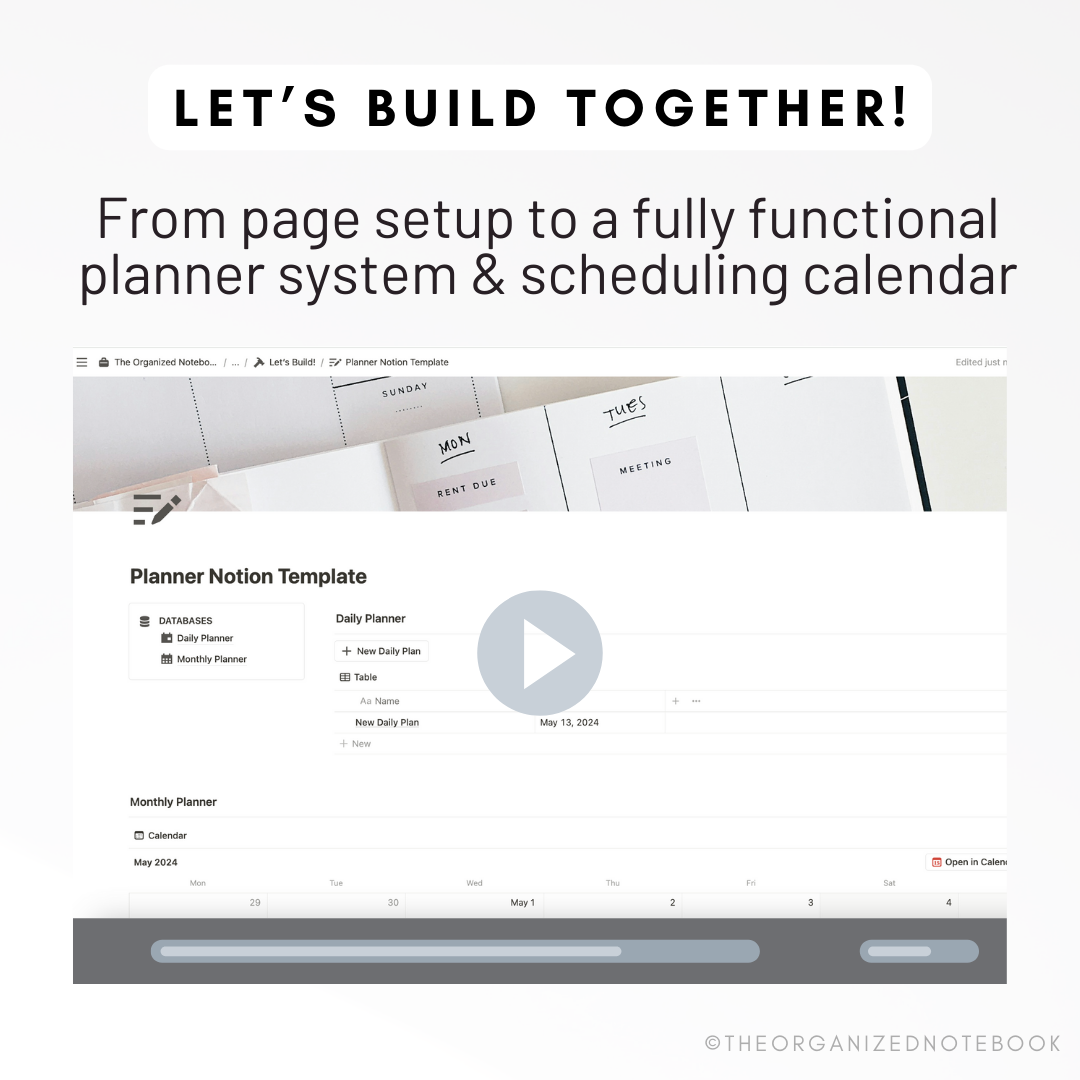 Notion Workshop: How to Build a Planner? (May 23rd, 2024)