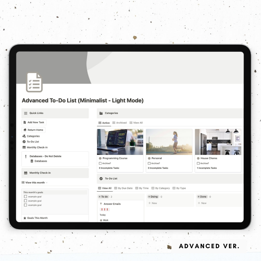 to-do list notion template