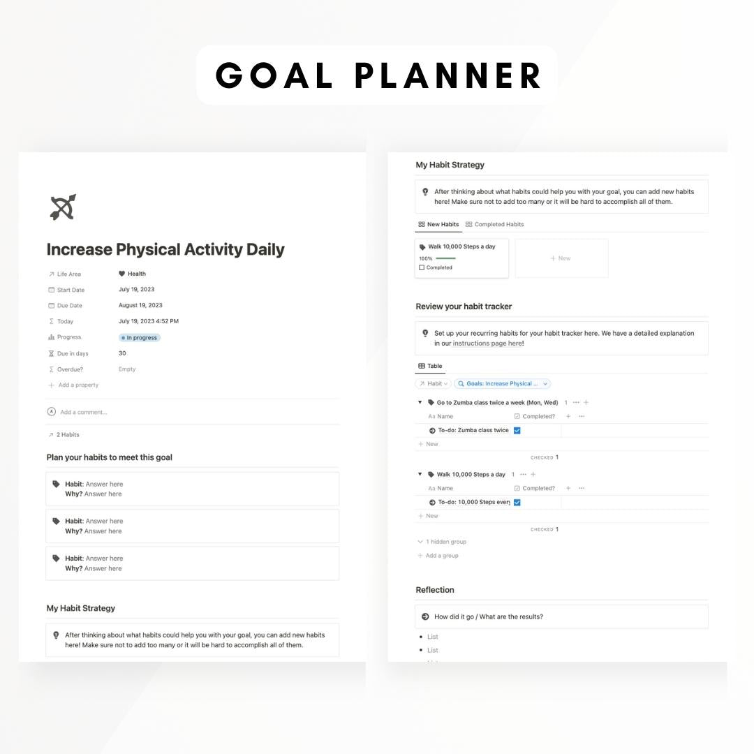Goal & Habit Tracker System