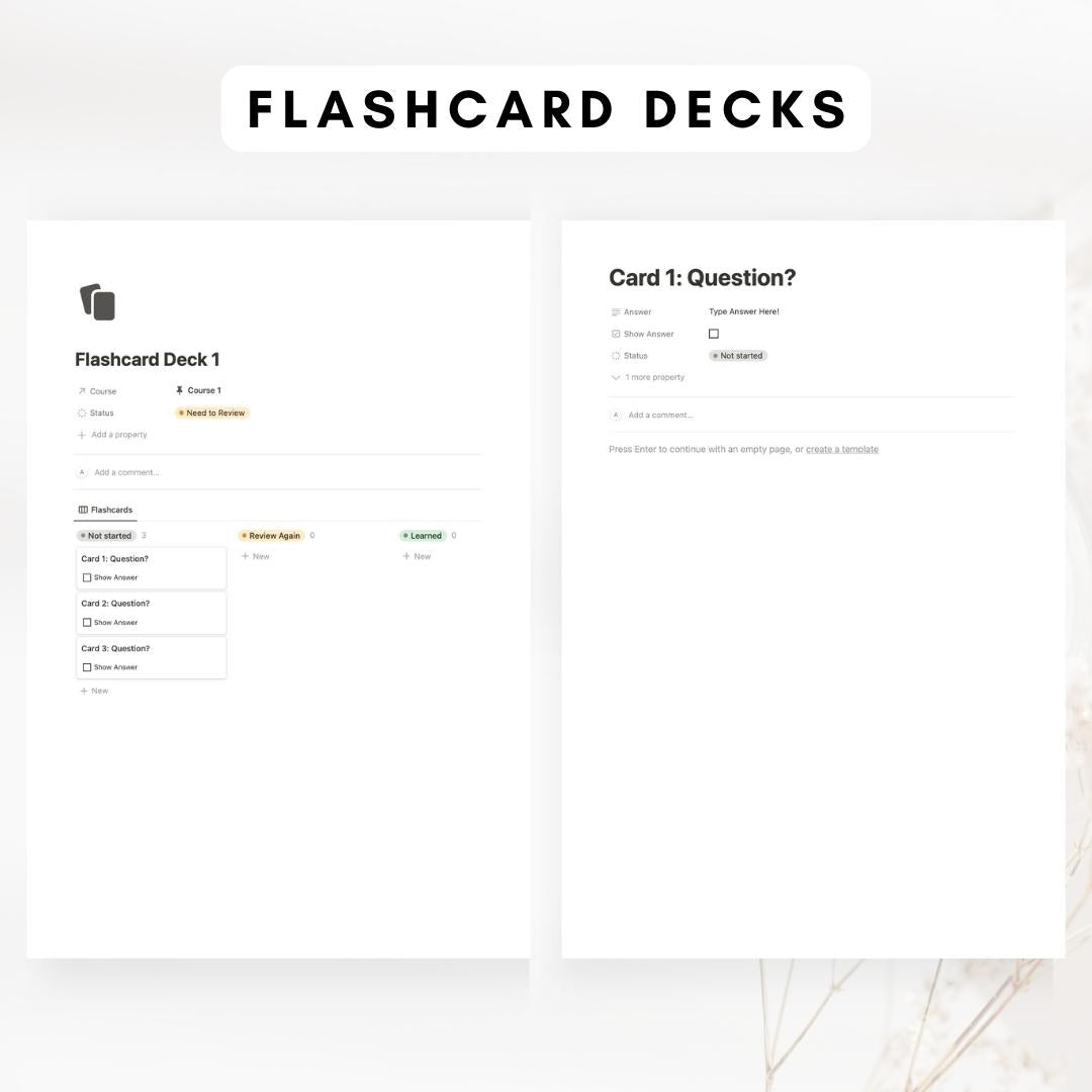cottagecore student planner notion template