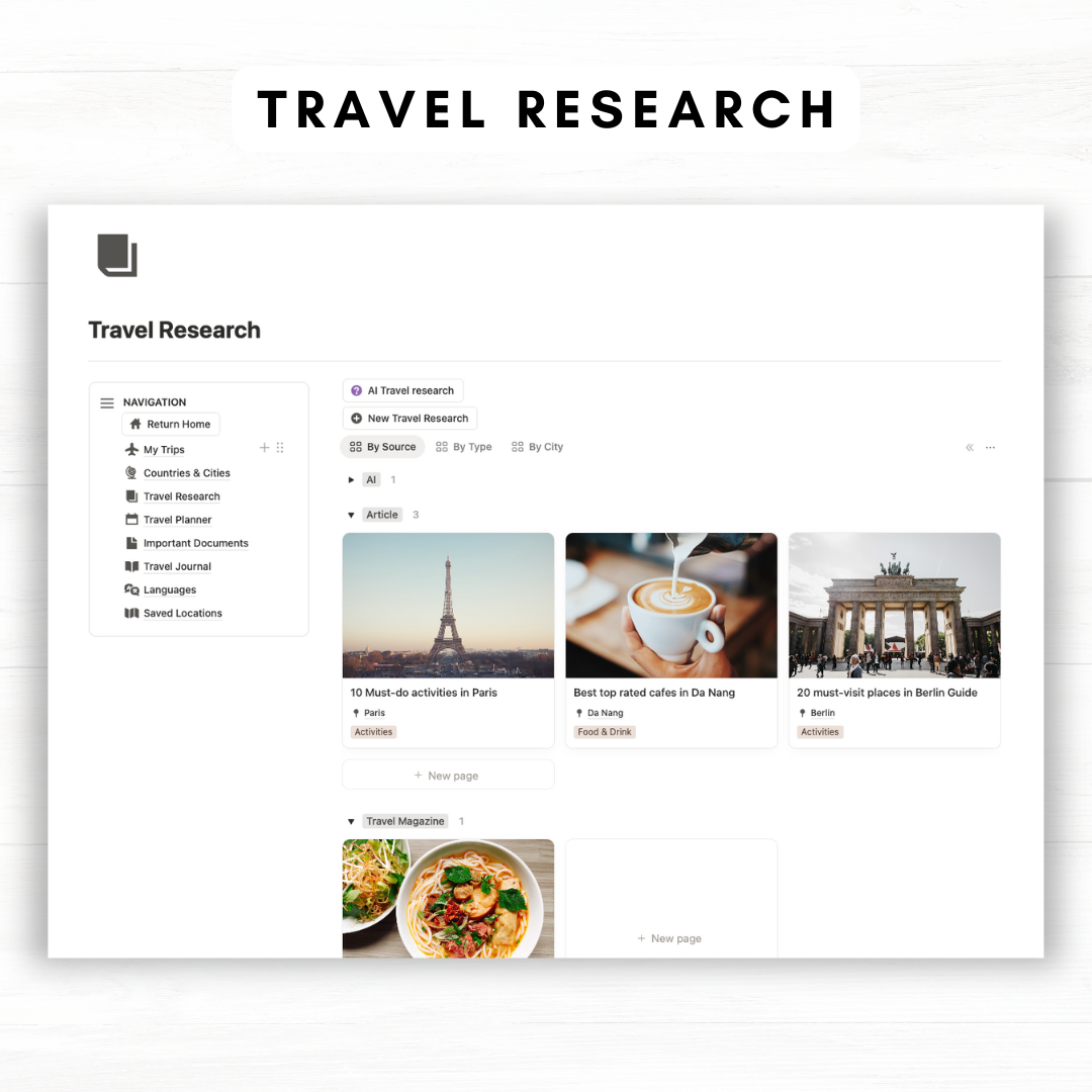 ULTIMATE Travel Journal & Planner (Premium + AI) Notion Template