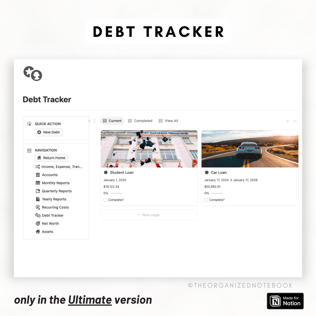 ULTIMATE Personal Finance Tracker Notion Template