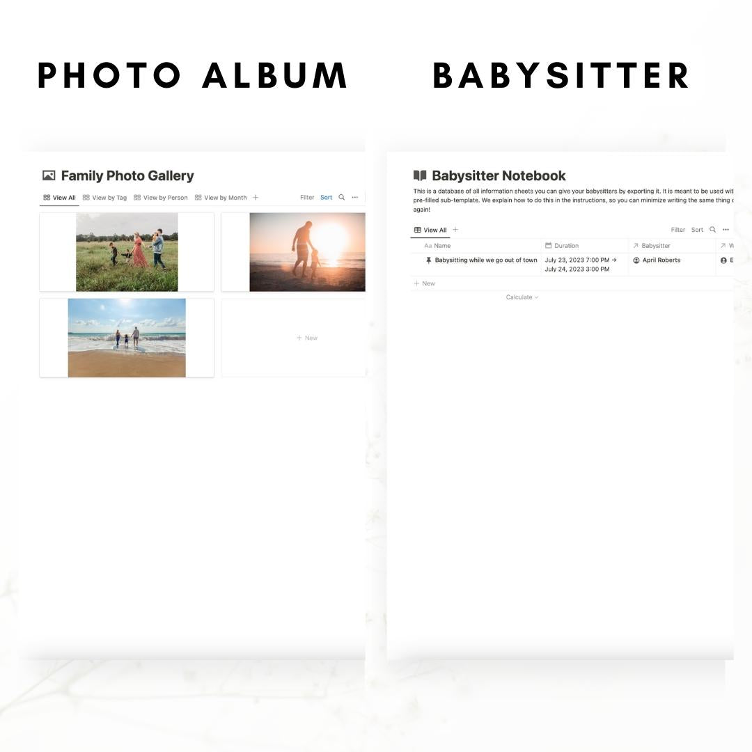 family organizer & planner Notion template