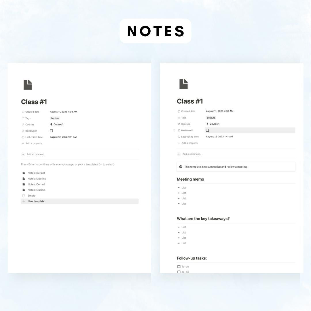 ghibli inspired student planner notion template