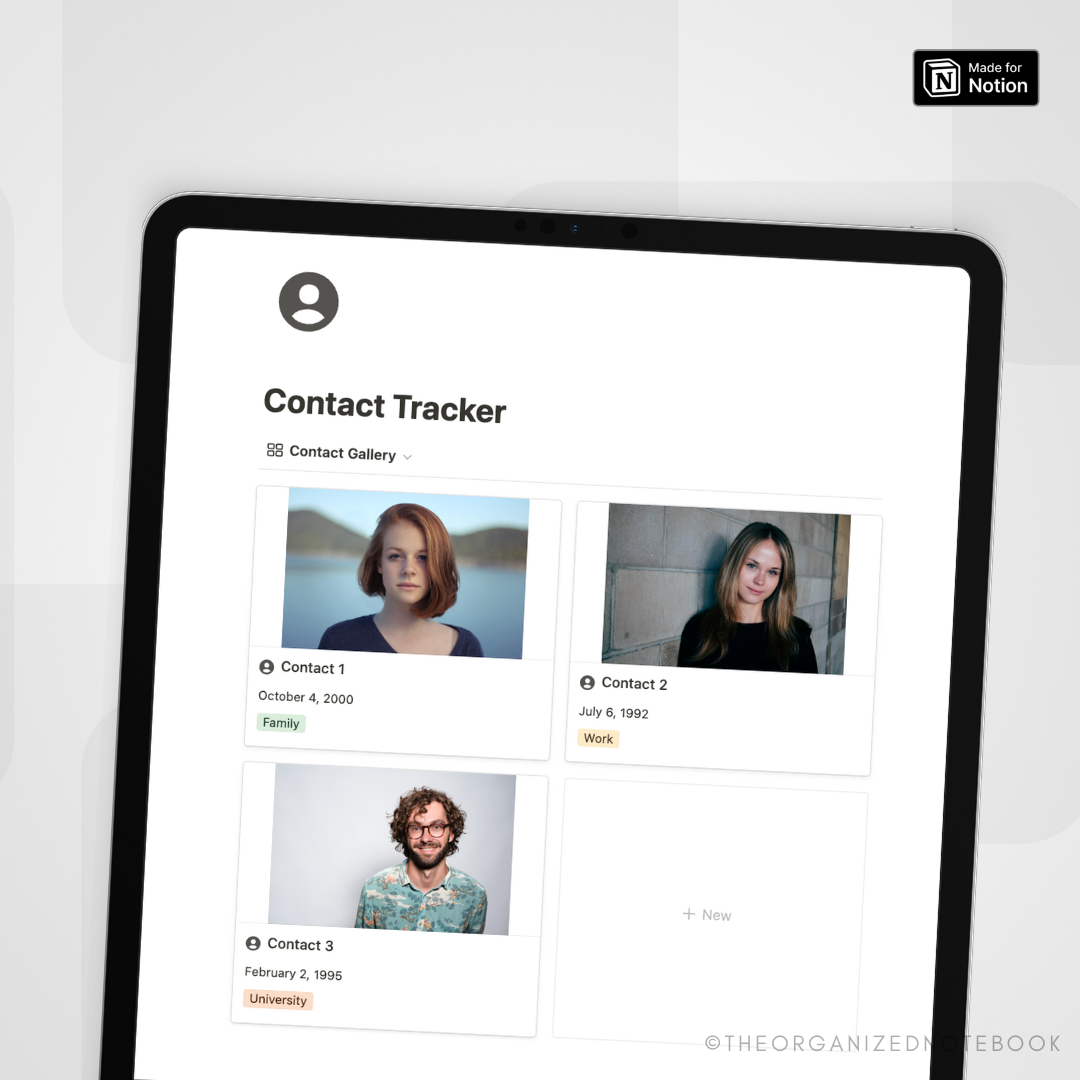 Contact Tracker Notion Template Lite