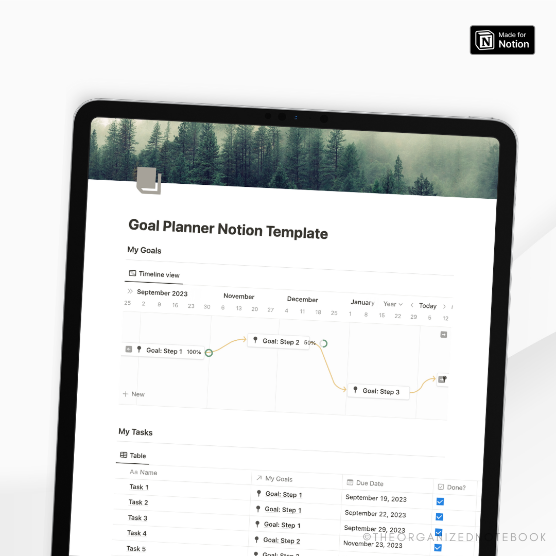 Goal Planner Notion Template