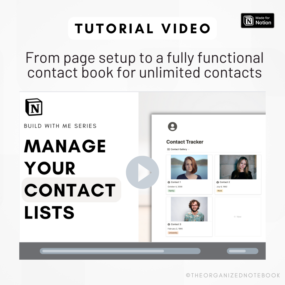 Contact Tracker Notion Template Lite