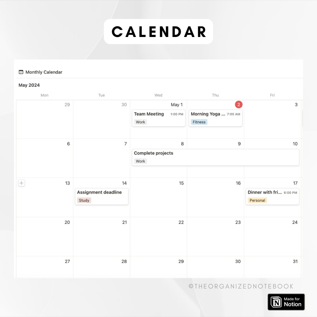 Weekly Planner Notion Template Lite