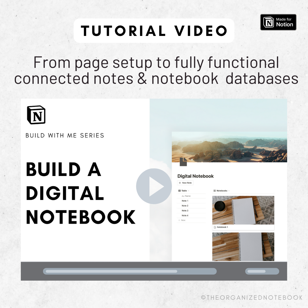 Digital Notebook Notion Template Lite
