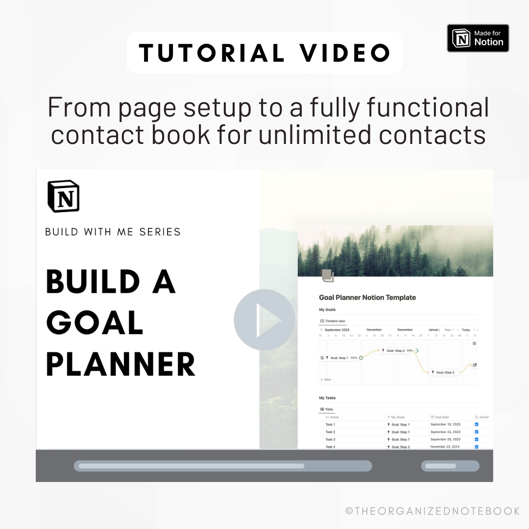 Goal Planner Notion Template
