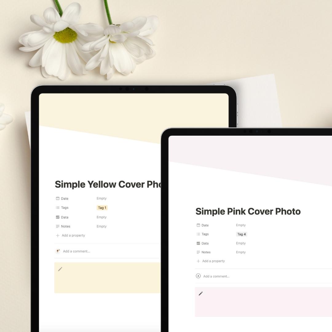 simple notion color cover photo