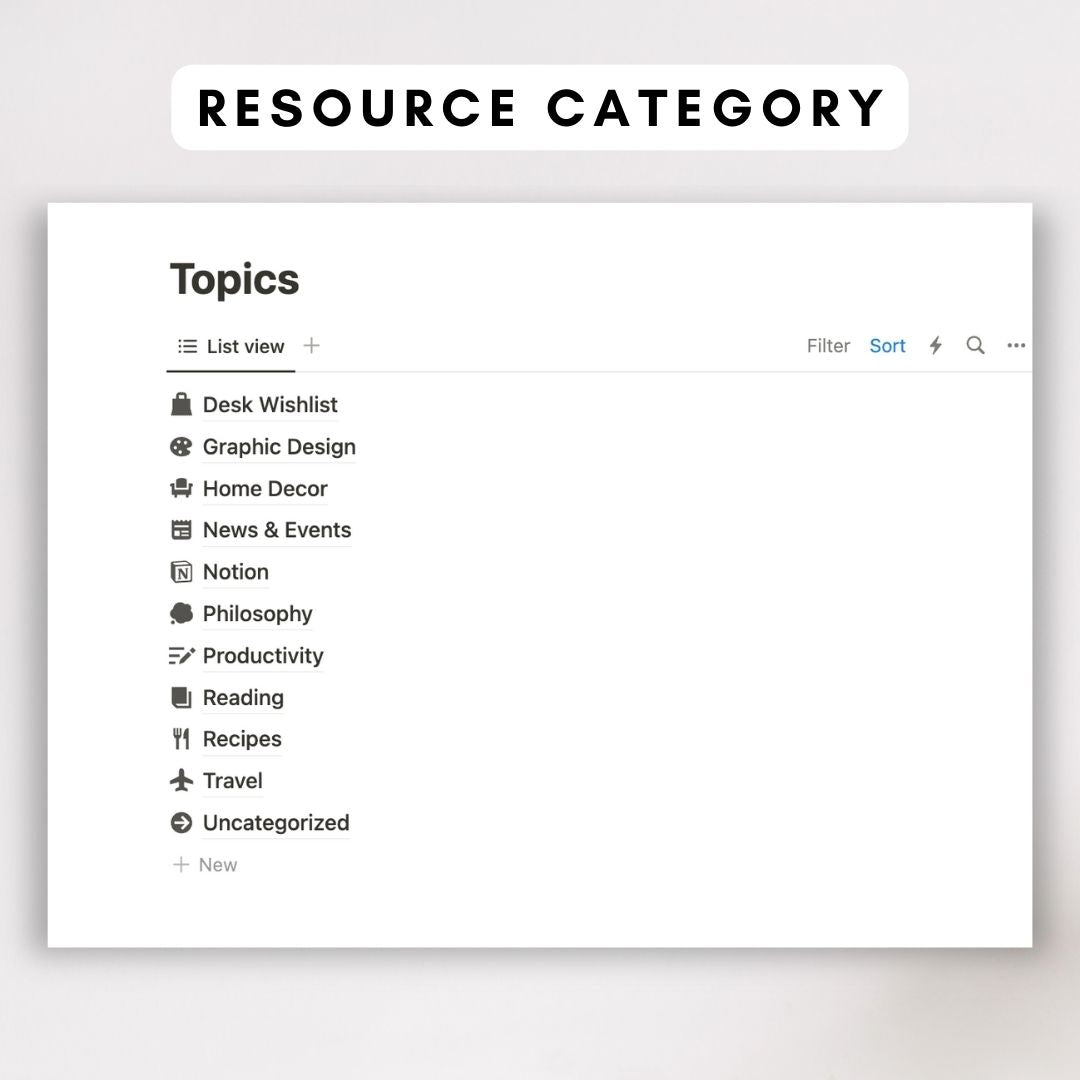 resource hub notion template