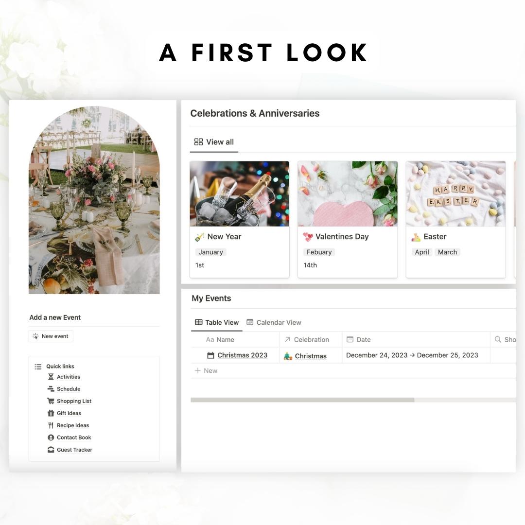 notion celebration and holiday planner