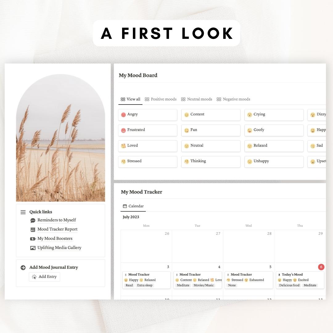 Mood Tracker and Journal Notion Template