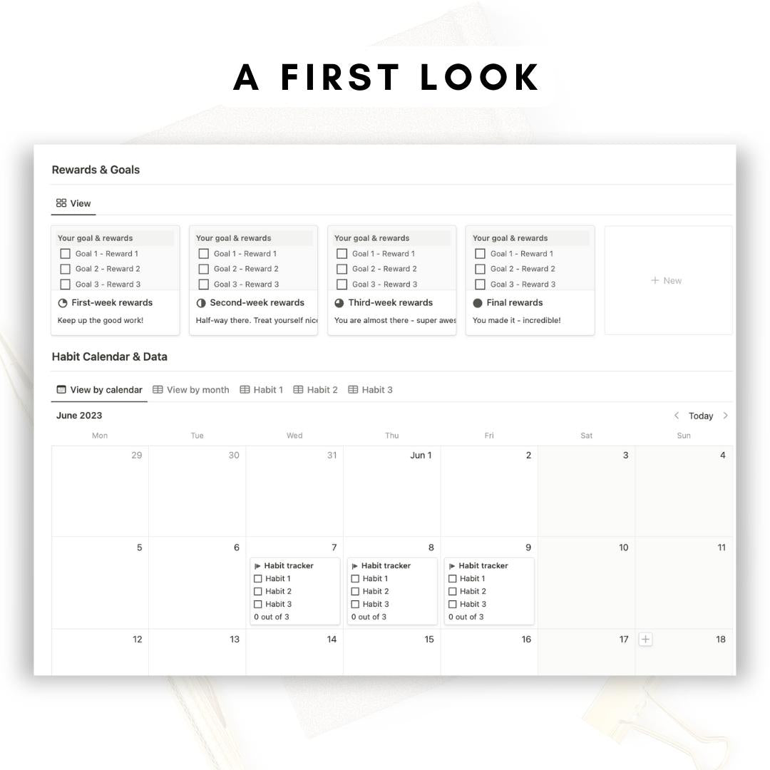 habit tracker notion template