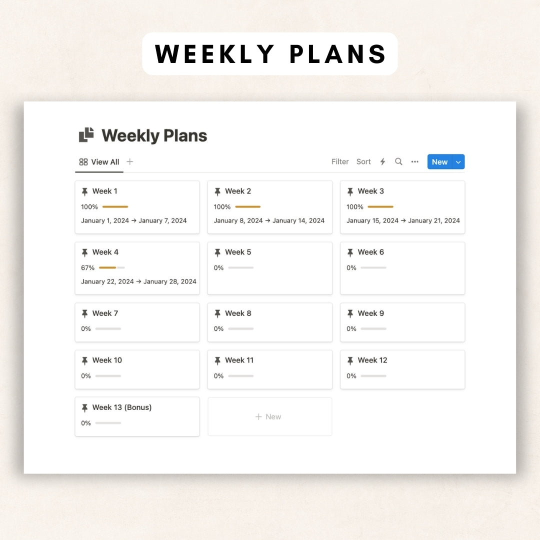 12-week year planner notion template