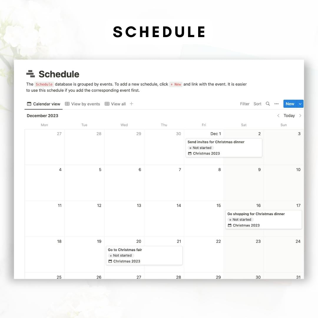 notion celebration and holiday planner