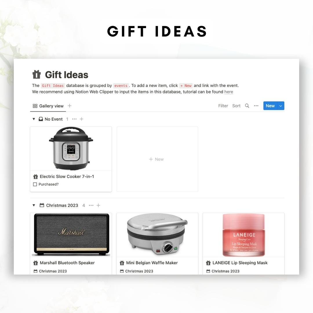 notion celebration and holiday planner