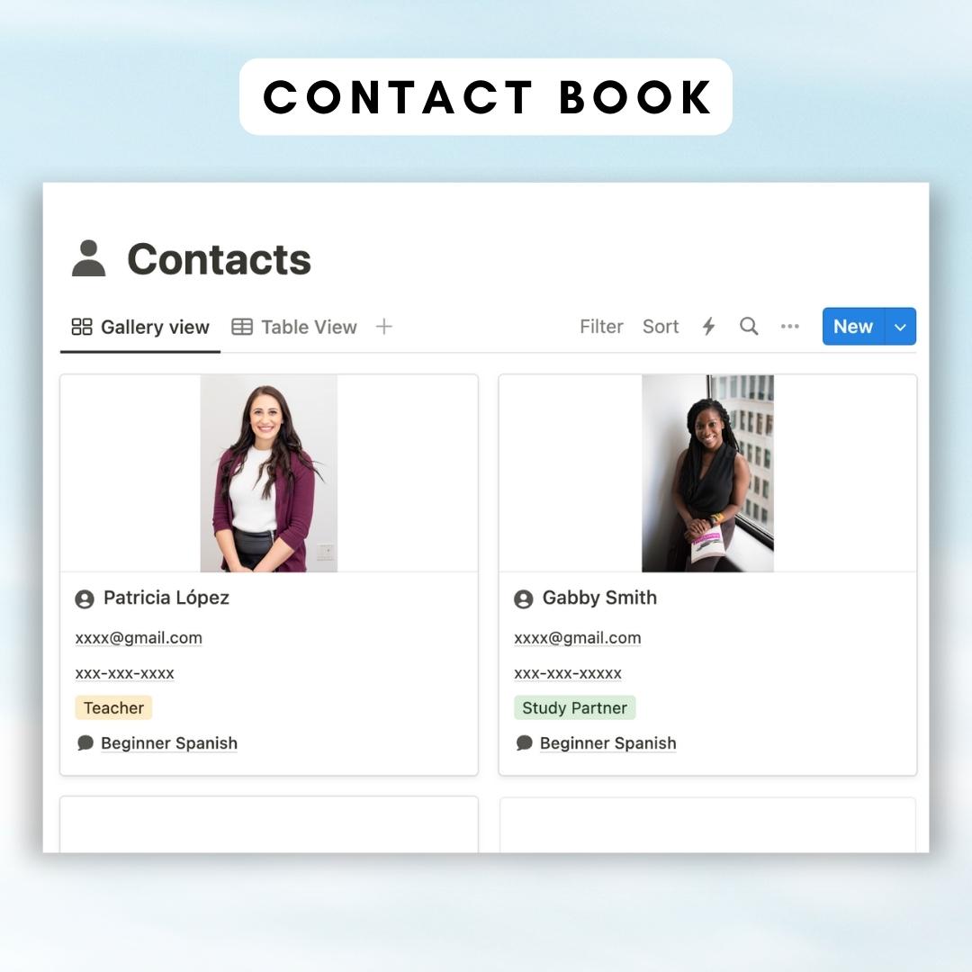 Language Learning Hub Notion Template