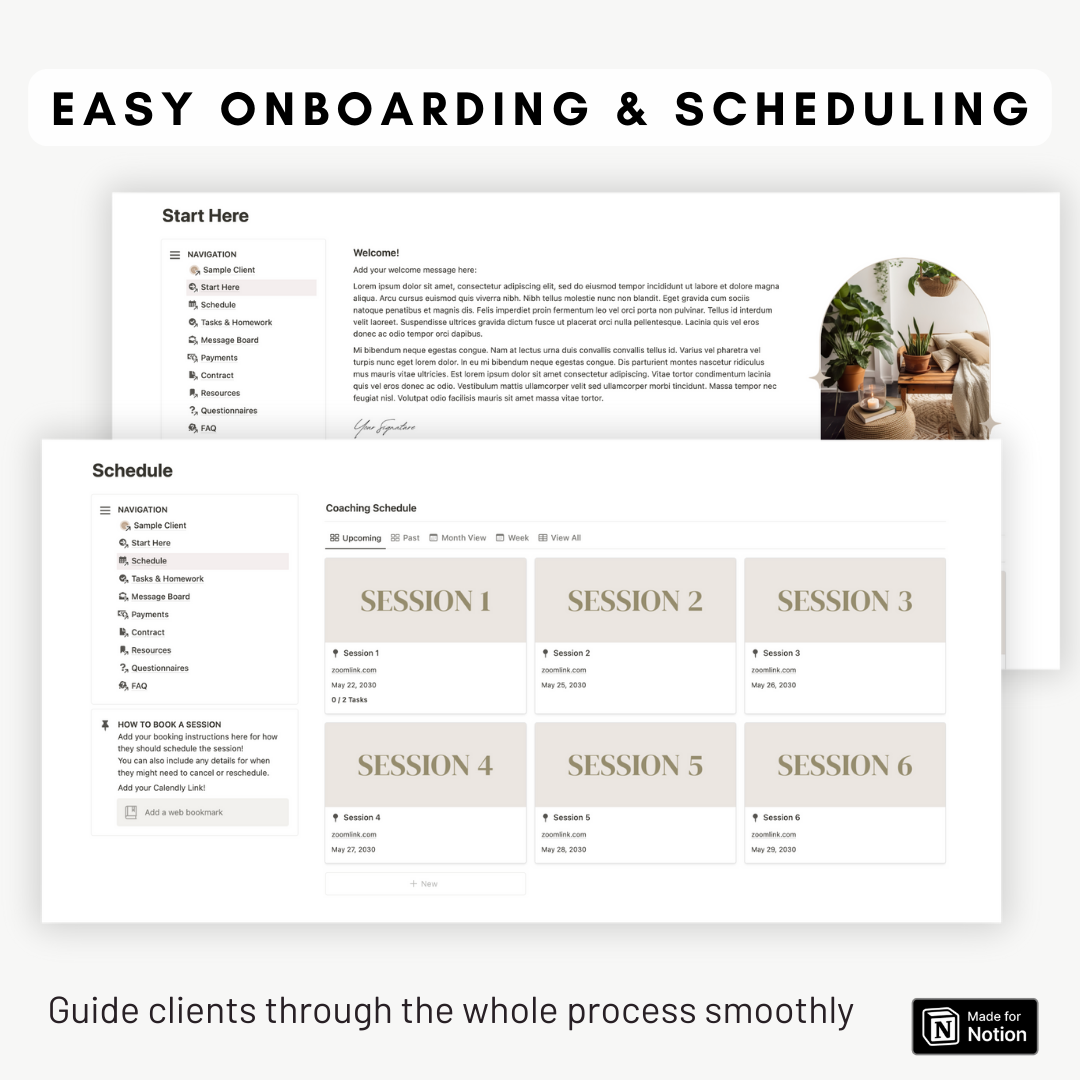 Ultimate Coaching Workspace & Client Portal Notion Template
