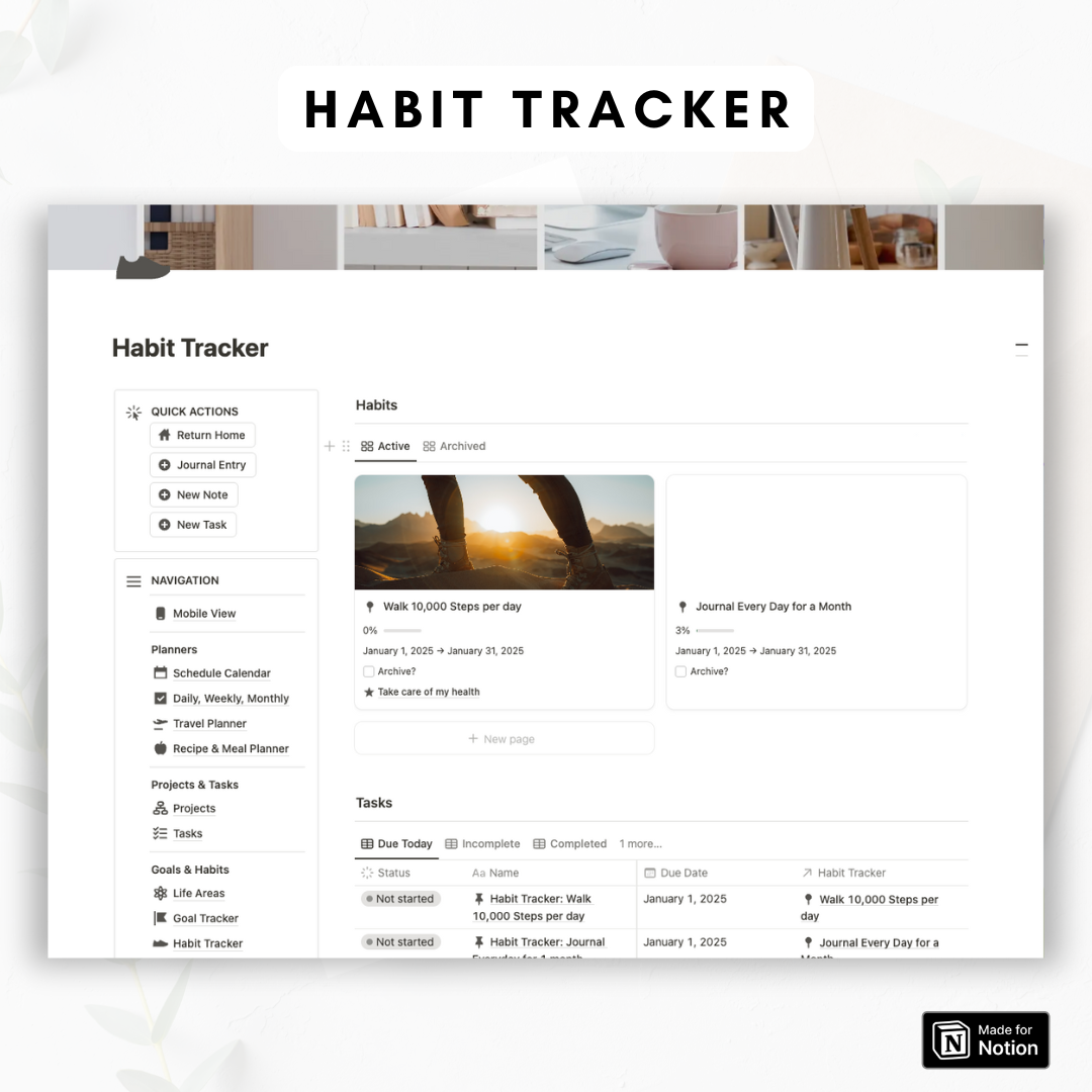 ULTIMATE Life Planner Notion Template