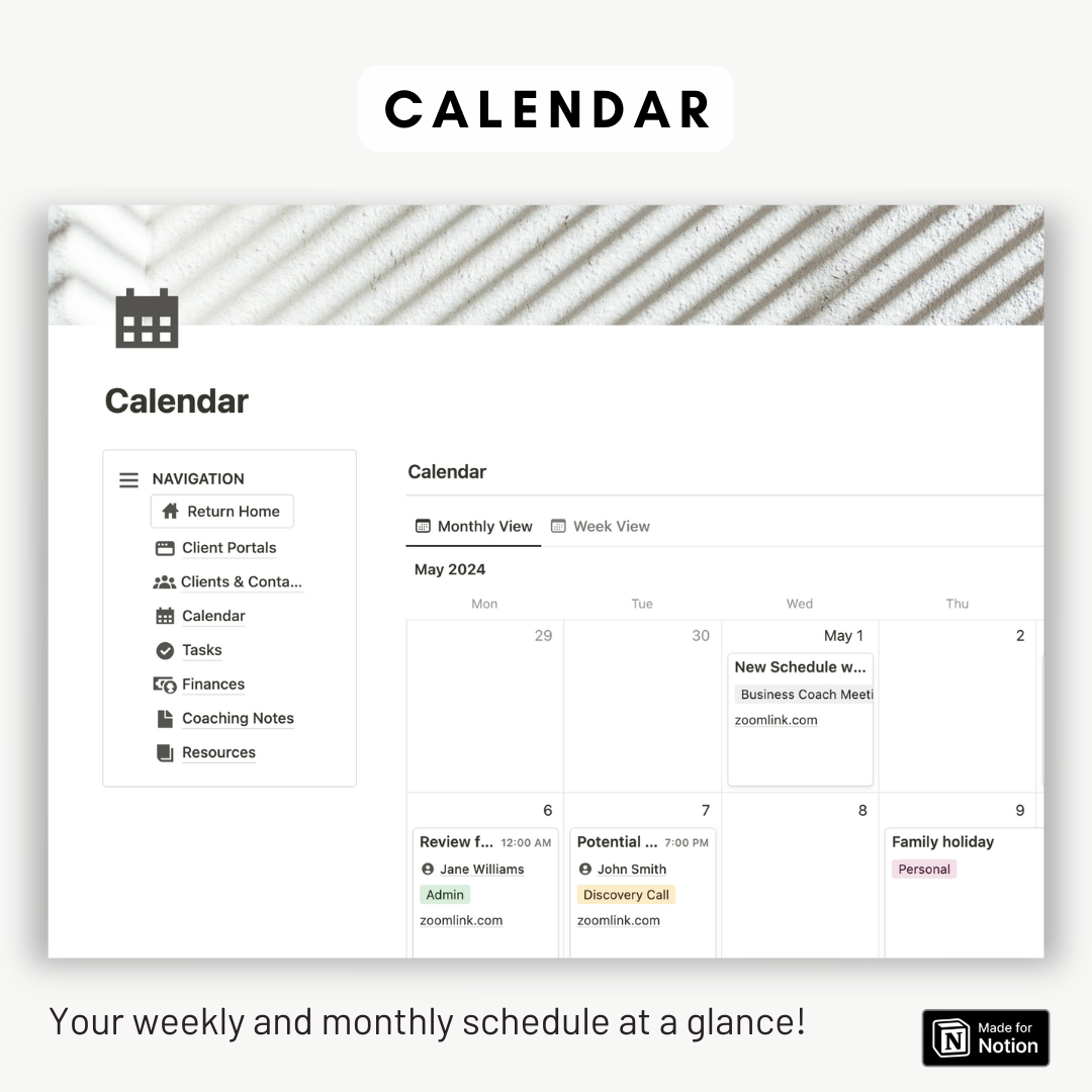 Ultimate Coaching Workspace & Client Portal Notion Template