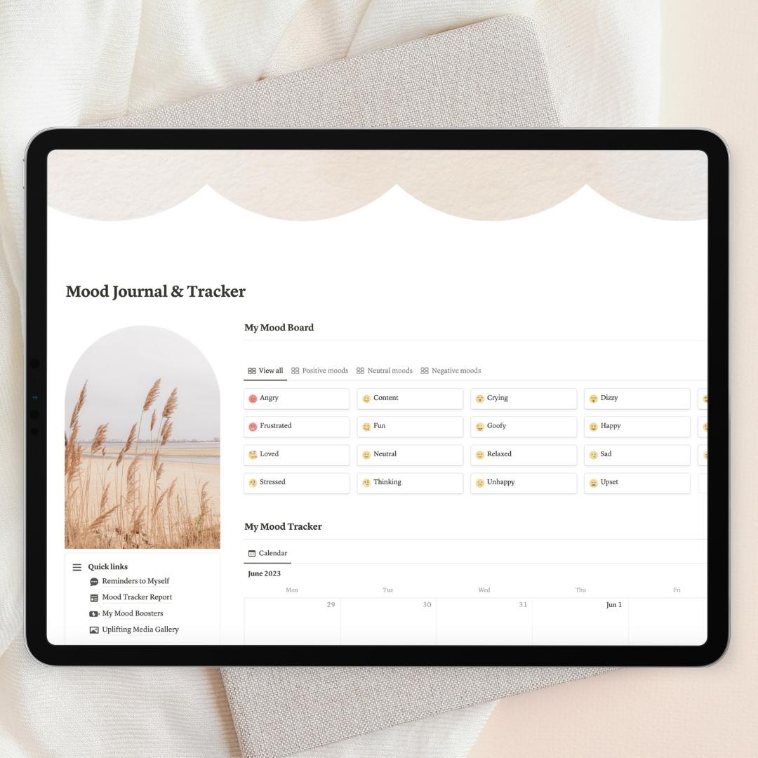 Mood Tracker and Journal Notion Template