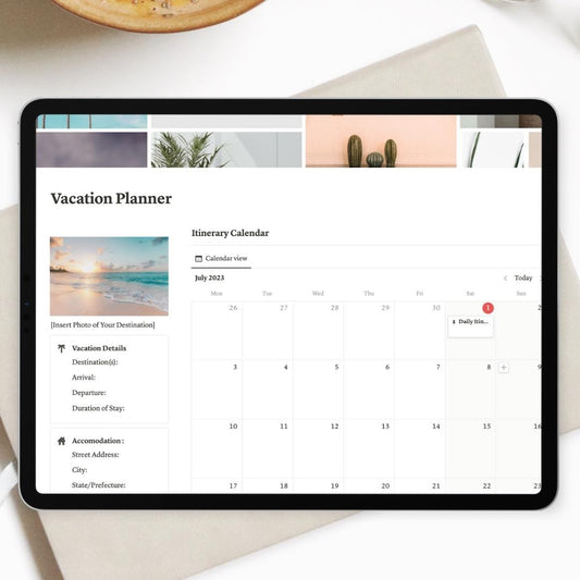 vacation planner notion template