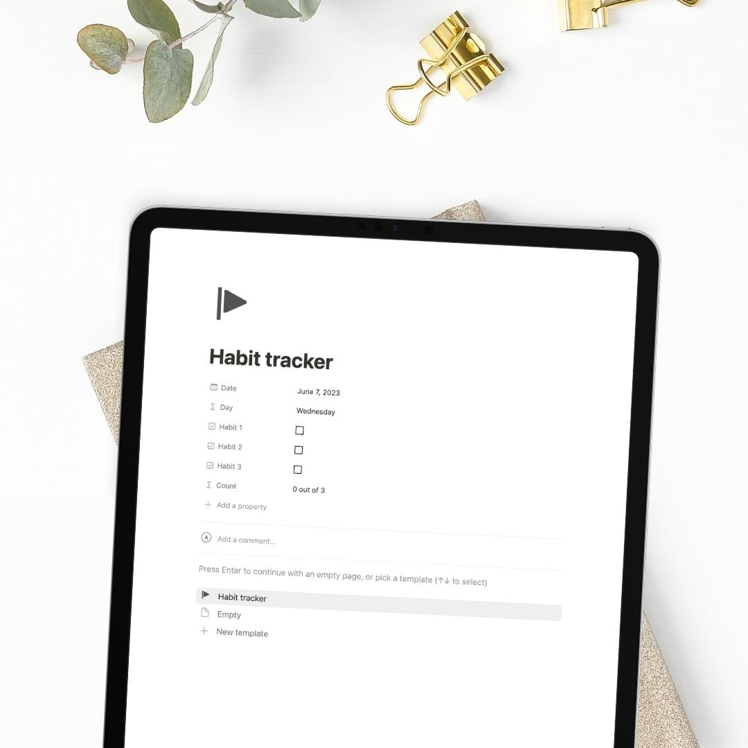 habit tracker notion template