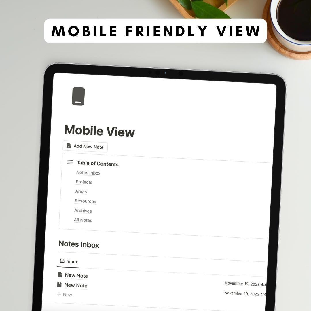 ultimate second brain notion template