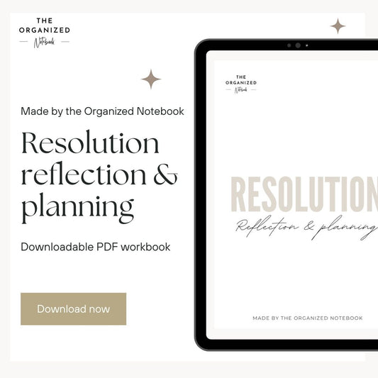 Resolution Reflection and Planning workbook