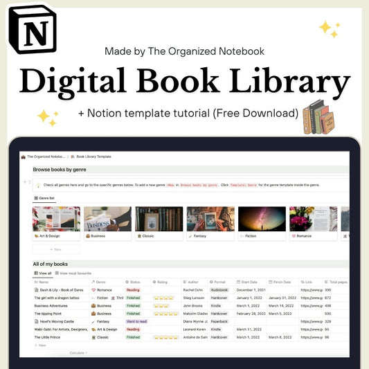 book library notion template