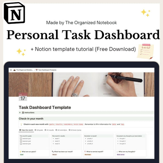 task dashboard notion template