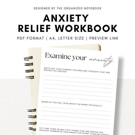 anxiety relief workbook