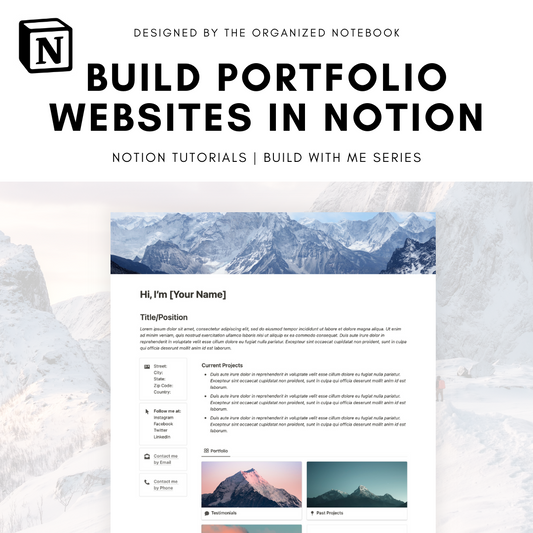 portfolio website notion