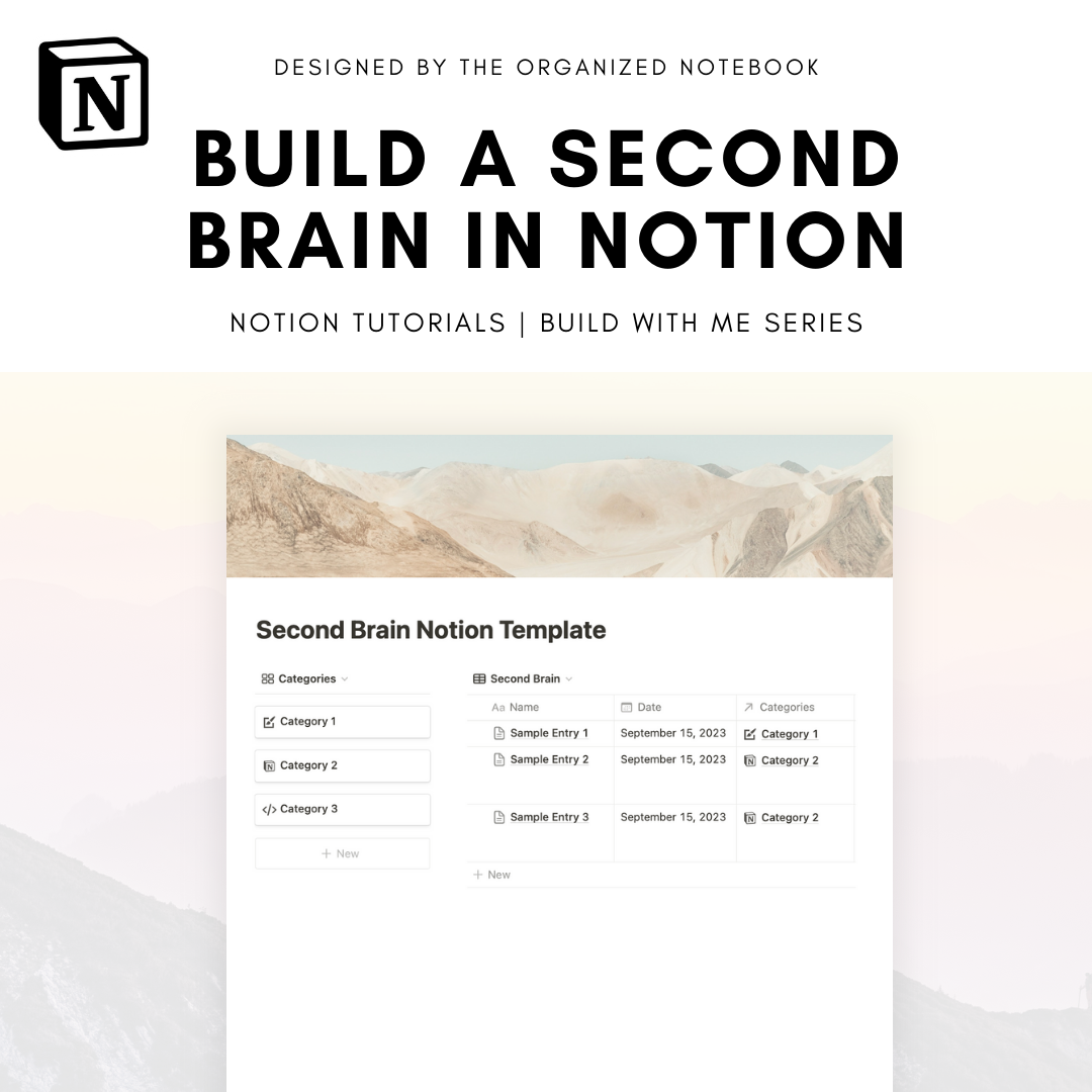 Second Brain Note Taking System.drawing How to build a Second Brain in Notion: A Step-by-Step Guide ( + free t ...