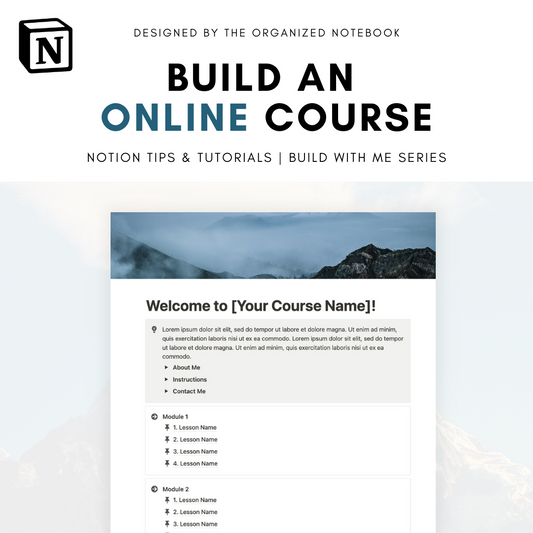 Online Course Platform Notion build with me